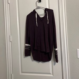 EUC Mix By 41 Hawthorn V-Neck Pullover Hoodie Sweater Purple Women's Sized Large